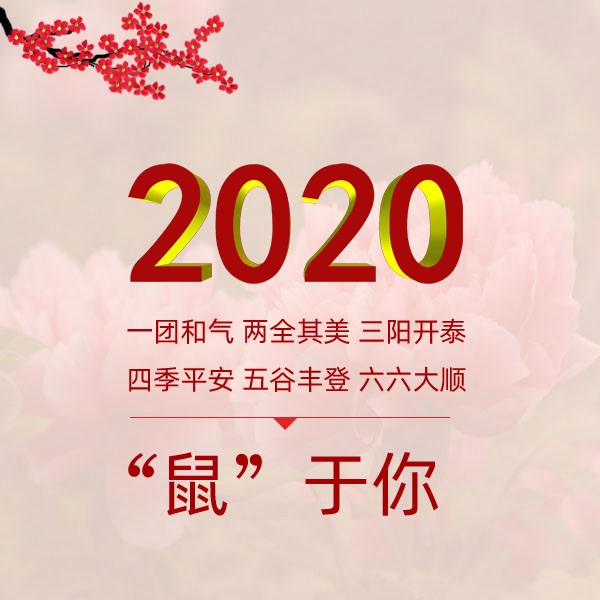 冬瑞春祺 非你莫“鼠” 祝您2020年元旦快樂！遼寧華興橡塑制品有限公司